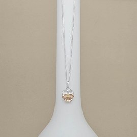 Personalised Sterling Silver Violet Flower Necklace Personalised Sterling Silver Violet Flower Necklace