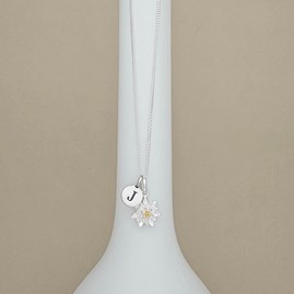 Personalised Sterling Silver Waterlily Flower Necklace Personalised Sterling Silver Waterlily Flower Necklace