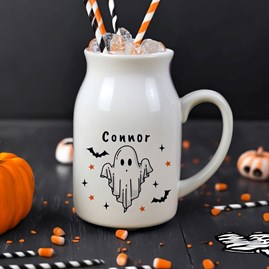 Personalised White Halloween Ghost Jug