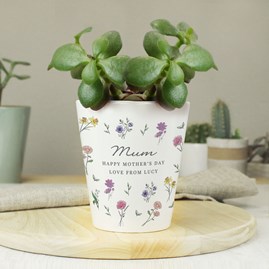 Personalised Wild Flowers Plant Pot Personalised Wild Flowers Plant Pot