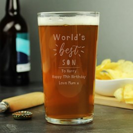 Personalised 'World's Best' Beer Glass Personalised 'World's Best' Beer Glass