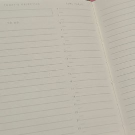 Pink Fabric Daily Planner