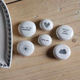Porcelain Sentiment Pebble Porcelain Sentiment Pebble