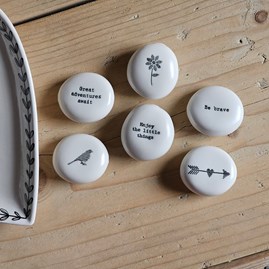 Porcelain Sentiment Pebble Porcelain Sentiment Pebble