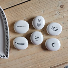 Porcelain Sentiment Pebble Porcelain Sentiment Pebble