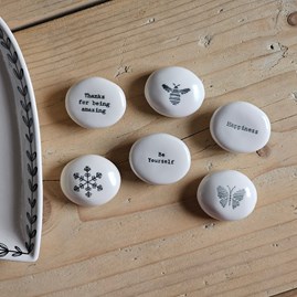 Porcelain Sentiment Pebble Porcelain Sentiment Pebble