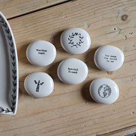 Porcelain Sentiment Pebble Porcelain Sentiment Pebble