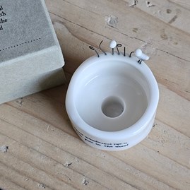Porcelain Tea Light Holder 'Wonderful Life' Porcelain Tea Light Holder 'Wonderful Life'