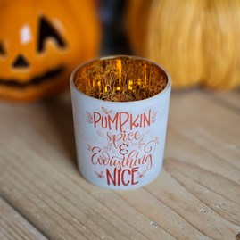'Pumpkin Spice & Everything Nice' Candle Holder 'Pumpkin Spice & Everything Nice' Candle Holder