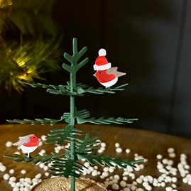 Robins on Tree Christmas Decoration