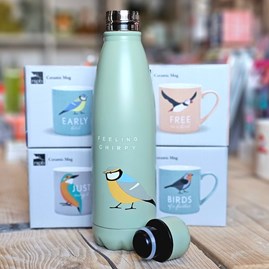 RSPB Metal Water Bottle 500ml - Blue Tit