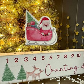 Santa 'Counting Down To Christmas' Advent Block Santa 'Counting Down To Christmas' Advent Block