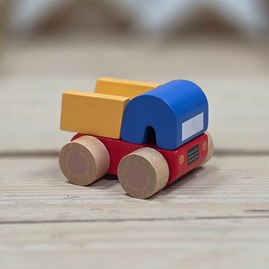 Set of 3 Wooden First Toy Trucks