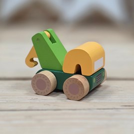 Set of 3 Wooden First Toy Trucks
