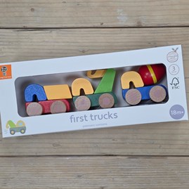 Set of 3 Wooden First Toy Trucks