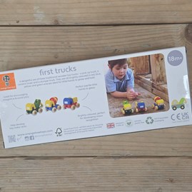 Set of 3 Wooden First Toy Trucks