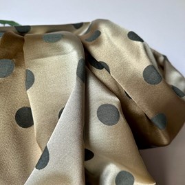 Silky Grey and Gold Spot Reversible Scarf