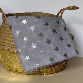 Silver Glitter Stars Scarf in Silver Grey Silver Glitter Stars Scarf in Silver Grey