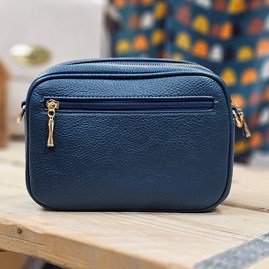 Single Zip Cross Body Bag in Dark Teal