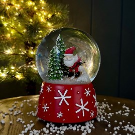 Skiing Santa Music Snow Globe Christmas Decoration Skiing Santa Music Snow Globe Christmas Decoration