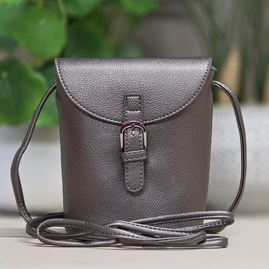 Small Cross Body Bag in Pewter Small Cross Body Bag in Pewter