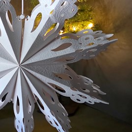 Small Hanging Paper Kirigami Snowflake Christmas Decoration