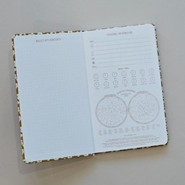 Soft Touch Lined Journal - Ochre Floral