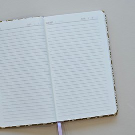 Soft Touch Lined Journal - Ochre Floral