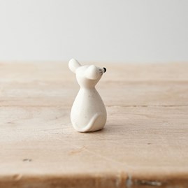 Speckled Porcelain Mouse Ornament Speckled Porcelain Mouse Ornament