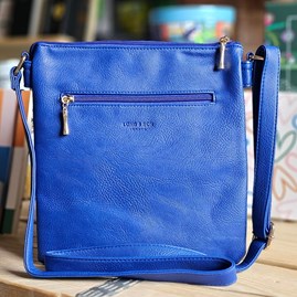 Square Multi-Zipped Cross Body Bag in Royal Blue Square Multi-Zipped Cross Body Bag in Royal Blue