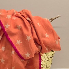Stars Blanket Scarf in Orange