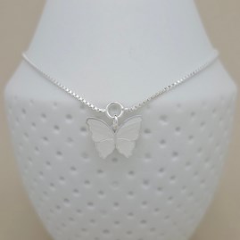 Sterling Silver Anklet With Butterfly Charm Sterling Silver Anklet With Butterfly Charm