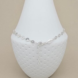 Sterling Silver Anklet With Cut Out Discs Sterling Silver Anklet With Cut Out Discs