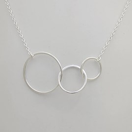 Sterling Silver Triple Hoop Necklace Sterling Silver Triple Hoop Necklace