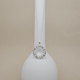 Sterling Silver Woodland Wildlife Circle Charm Necklace Sterling Silver Woodland Wildlife Circle Charm Necklace