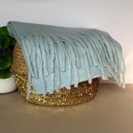 Super Soft Chunky Tassel Scarf in Baby Blue Super Soft Chunky Tassel Scarf in Baby Blue