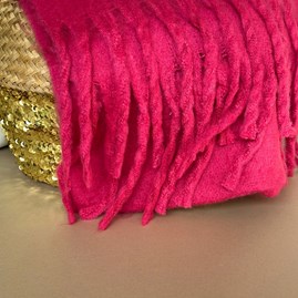 Super Soft Chunky Tassel Scarf in Hot Pink Super Soft Chunky Tassel Scarf in Hot Pink