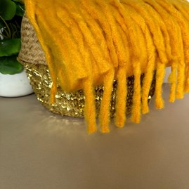 Super Soft Chunky Tassel Scarf in Mustard Yellow Super Soft Chunky Tassel Scarf in Mustard Yellow