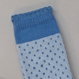 Super Soft Dotty Socks in Blue and Grey
