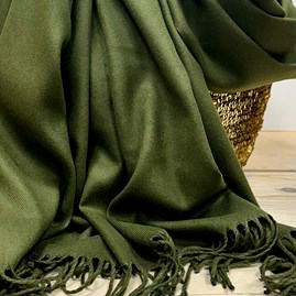 Super Soft Plain Pashmina Style Scarf in Army Green Super Soft Plain Pashmina Style Scarf in Army Green