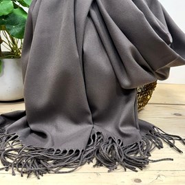 Super Soft Plain Pashmina Style Scarf in Chocolate Brown