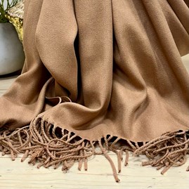 Super Soft Plain Pashmina Style Scarf in Mocha Mousse
