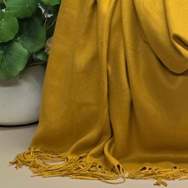 Super Soft Plain Pashmina Style Scarf in Mustard Super Soft Plain Pashmina Style Scarf in Mustard