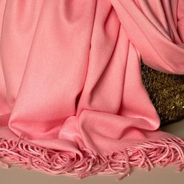 Super Soft Plain Pashmina Tassel Scarf in Baby Pink