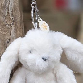 Talia The Plush Cream Bunny Keyring Talia The Plush Cream Bunny Keyring