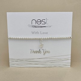 'Thank You' Beaded Charm Bracelet 'Thank You' Beaded Charm Bracelet