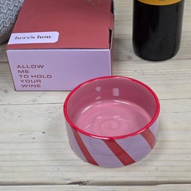 The Izzy Ceramic Wine Coaster - Lilac & Rust