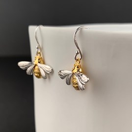 Solid Silver And Gold Plate Queen Bee Earrings Solid Silver And Gold Plate Queen Bee Earrings