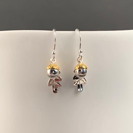 Solid Silver Oak Leaf And Acorn Earrings Solid Silver Oak Leaf And Acorn Earrings