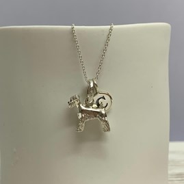 Personalised Schnauzer Dog Sterling Silver Necklace Personalised Schnauzer Dog Sterling Silver Necklace